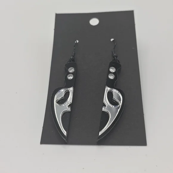 Ghostface Scream Knife Earrings Handmade Hypoallergenic BUNDLE & OFFER TO SAVE - Picture 2 of 4